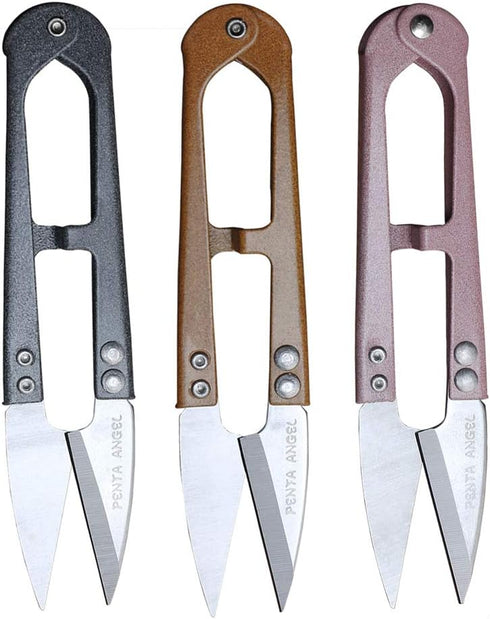 PENTA ANGEL 4.1inch Sewing Scissors Yarn Thread Scissors Mini Small Snips Trimming Nipper - Great for Stitch,DIY Supplies (3PCS, Multicolor)...