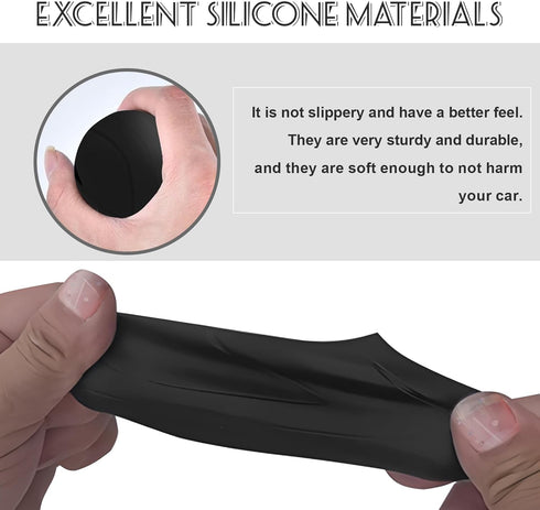 2 PCS Car Shift Cover, Silicone Auto Knob Shift Handle Cover, Comfortable Feeling, Suitable for Most Models (Black)...