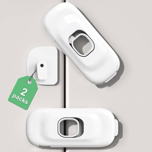 Child Proof Refrigerator Lock, 2 Pack Fridge Locks for Kids with 3M Adhesive Backing, Fridge lock for Refrigerators,Oven Lock,Drawers,Wardrobes an...
