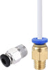 uxcell Pneumatic PTFE Air Tubing Kit with M8 G1/8 Push to Connect Fittings for Air Hose Line Pipe 4mm OD 2M White...