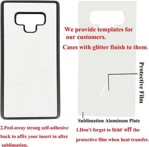 JUSTRY 5 PCS Sublimation Blank Phone Case Blanks Cover for Samsung Galaxy Note 9 Soft Rubber Protective Shockproof Slim Case Anti-Slip for DIY Sub...
