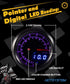 7 Color Air/Fuel Ratio AFR Gauge Kit Narrowband Pointer & LED Digital Readouts 2-1/16" 52mm Black Dial for Car Truck...