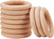 Onwon 10 Pieces Wooden Rings Natural Wood Rings Without Paint Smooth Unfinished Wood Circles for Craft DIY Baby Teething Ring Pendant Connectors J...