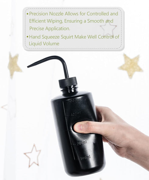Melphoe Tattoo Wash Bottle Squeeze 2Pcs 500ml Squirt Bottle Succulent Watering Can, Safety Rinse Bottle, Plastic Squeeze Medical Lab Washing Bottl...