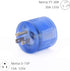 RV Power Adapter, NEMA 5-15P to TT-30R, 15A Male to 30A Female (15M/30F-Round, Clean Blue)...