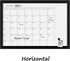 Dry Erase White Board & Monthly Calendar Board, Magnetic Whiteboard for Wall, Office/School/Home, Hanging Board for Decoration/Kitchen/Memo, Black...