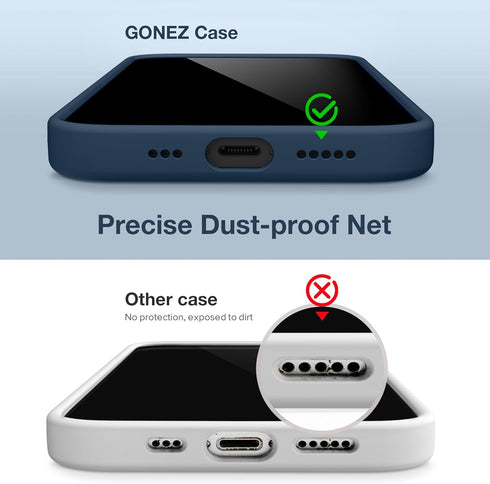GONEZ for iPhone 14 Pro Case, with 2 Pack Screen Protector + 2 Pack Camera Lens Protector, Soft Anti-Scratch Microfiber Lining, Shockproof Protect...