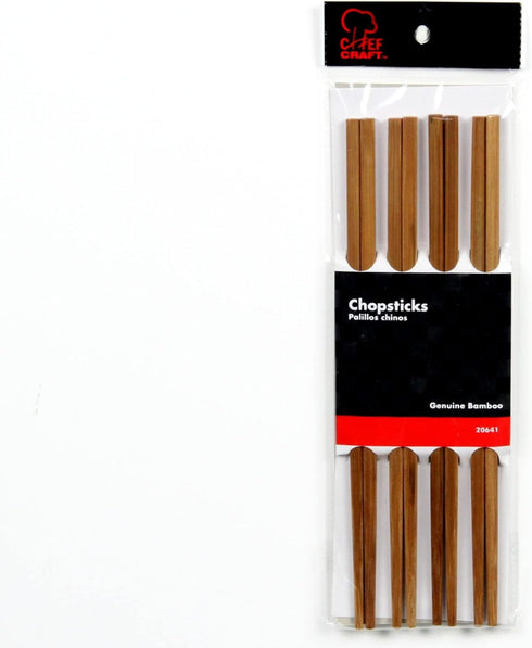 Chef Craft Select Bamboo Chopsticks 4 piece set, Natural...