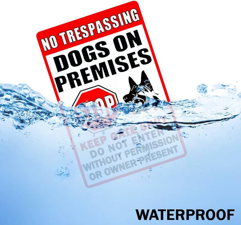 Funny Beware Of Dog Sign Warning Do Not Enter Metal Signs No Trespassing Dogs On Premises Tin Signs Dog In Yard Stop Keep Gate Closed Sign For Fen...