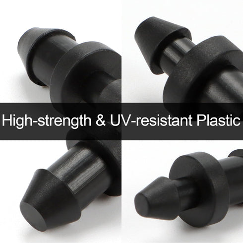 60 Pieces 1/4" Drip Irrigation End Plug Fittings?1/4'' Drip Single Barbed End Cap Connectors for 1/4 Inch Irrigation Tubing 1/2" Tubing Goof Hole ...