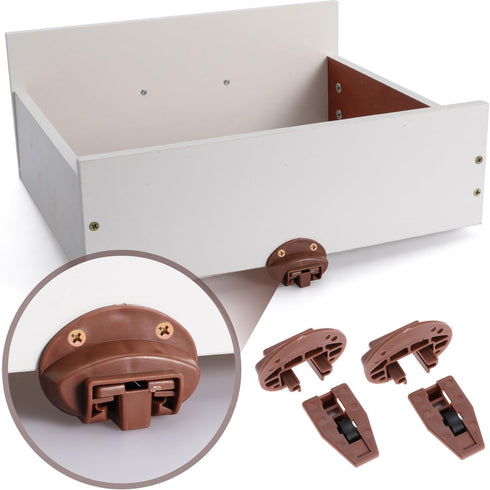 10PCS Drawer Slide Track Guide Glide for kenlin for Rite Trak 2 for Center Mount Drawer for Dressers, for Hutches and for Nightstand Drawer...