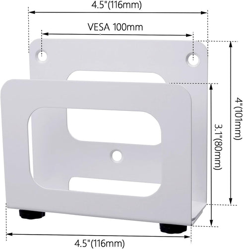 Adjustable Cable Box Wall Mount Modem Wall Mounting Bracket Designed for PS4, Mini PC, Beelink Mini PC, Apple TV, Roku, Amazon Fire TV, Mac Mini, ...
