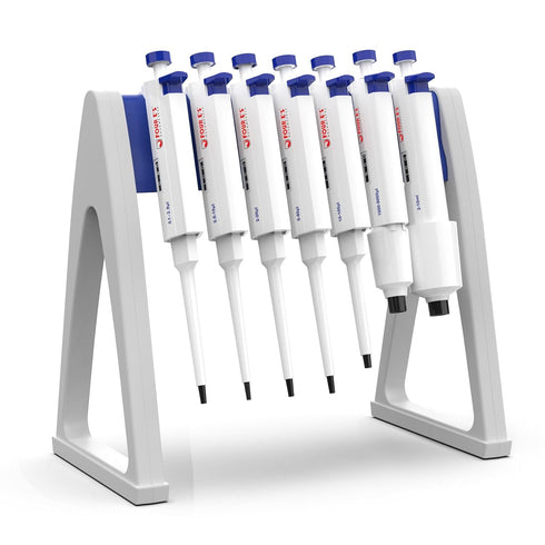 FOUR E'S SCIENTIFIC Laboratory Pipette Stand, Plastic Linear Pipettor Holder Micropipette Rack, Hold Up to 7-8 Pipettes (Pipettes Not Included)...
