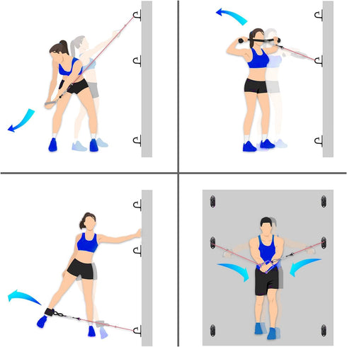 Resistance Band Wall Anchors - Workout Wall Mount Hooks, Ceiling Mounted Hook Exercise Station for BodyWeight Straps, Strength Training, Physical ...