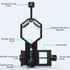 Metal Smartphone Telescope Adapter Camera Mount, Universal Phone Mount, Work with for Telescope Spotting Scope Microscope Monocular Binocular...