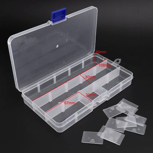 OriGlam 17cm x 8cm Clear Visible Plastic Box, Storage Box Case Container Organizer (17cm x 8cm)...