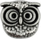 Bezelry 12 Pieces Cute Owl Antique Silver Color Metal Shank Buttons 15mm (19/32 inch) (Antique Silver)...