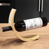 Bamboo Wine Rack, Single Wine Bottle Holder for Countertop, Unique Self Balancing Wine Holder for Wine Bottle Display Storage, Wine Organizer Shel...