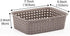 EZOWare Gray Plastic Knit Storage Trays, Desk Drawer Divider Bin for Office School Supplies Organizer - Pack of 4 (7.7x5.3x2.4 Inch)...