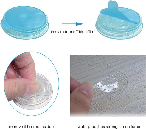 10 Pcs Clear Sticky Adhesive Pads for Socket Base Mount,Small Car Phone Holder,1.34“ Strong Stickness Transparent Double Sided Tapes for Collapsib...