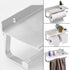 BESy Paper Towel Holder Wall Mounted for Kitchen 13 Inch, Bathroom Tissue Roll Hanger with Mobile Phone Storage Shelf,Space Aluminum, Wall Mount w...