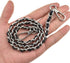 HAHIYO Mini Purse Chain Strap Slim Wide 8mm for LV Length 23.6 inches Extra Thick 4.5mm Black Leather Silver Hardware for Shoulder Cross Body Slin...