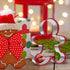 3pcs Gingerbread Man Cookie Cutters Set Gingerbread Boy Shape Mould with Red Environmental PVC...