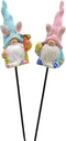 Needzo Miniature Spring Garden Gnome Statue Lawn Picks, Pastel Gnomes with Bunny Ears, Outdoor Home Easter Decorations, Gifts for Gardeners and Ou...