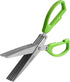 Westmark Germany Stainless Steel 5-Blade Herb Scissors with Cleaning Comb (Green)...