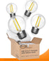 E26 Bulbs 60 watt G16.5 LED Light Globe Small Light Bulb, Warm White 2700K, Vintage Edison Bulb, Led Edison Bulb 6W for Celling Fan Vanity Light C...