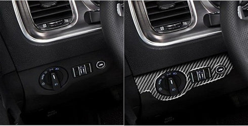 1-PCS Carbon Fiber Cover Panel Headlight Switch Panel Interior Trim Kit for Dodge Charger 2011 2012 2013 2014 Accessories......
