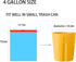 4 Gallon Trash Bag Drawstring Small Clear Trash Bags for Kitchen Bathroom Home Office 80 Count Pack of 5 Blue...