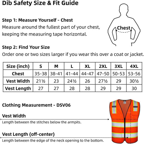 Reflective Mesh Vest High Visibility Two Tone with Pockets and Zipper, ANSI Class 2 Compliant, Orange Mesh with Yellow Trim S...