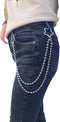 Wallet Chain Pants Pocket Chain Belt Chains Jean Chains 22.5" Silver Keychain with Both Ends Lobster Clasps Keys, Wallet, Jeans Pants Belt Loop Pu...