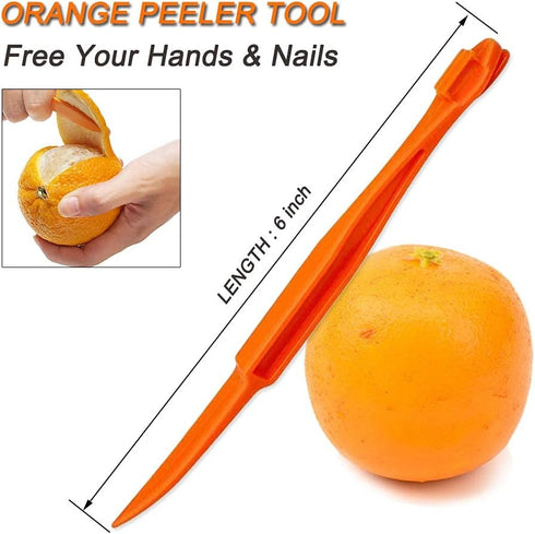 Orange Peeler tools Plastic Orange Peeler Citrus Remover Easy Open Citrus Lemon Citrus Peel Cutter Vegetable Slicer Fruit Tools Kitchen Gadgets (O...