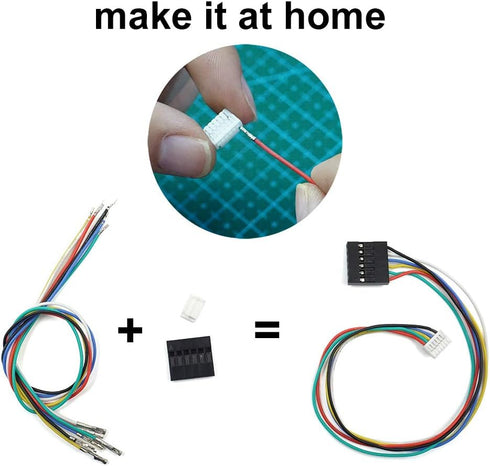 GH1.25 to Dupont2.54 Pre-Crimped Cables and Connectors Kit Compatible with JST GH 1.25mm for Pixhawk4 Pixhawk 6C 6X 20cm Silicone Wire...