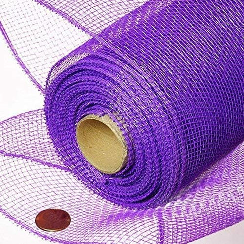 Purple Deco Mesh Wreath Decor - 10" x 10 Yards, Decorative Ribbon Roll, Swag, Tree Topper, Bows, Gifts, Garlands, Presents, Mardi Gras, Easter...