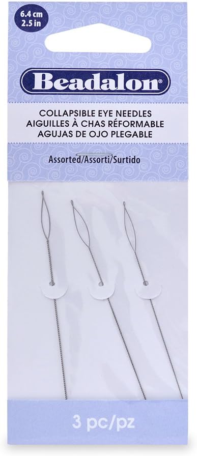 Artistic Wire Beadalon Collapsible Eye Needles Assorted 2.5-Inch 3 Pieces...