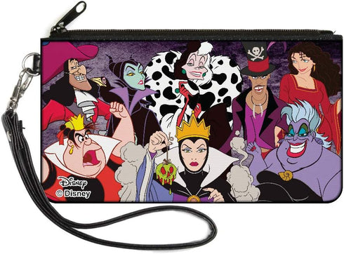 Buckle-Down Women's Standard Zip Wallet Disney's Villains Large, 8" x 5"...