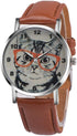 Unisex Scholar Cat Pattern Leather Band Analog Quartz Dial Wrist Watch...