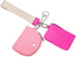 Dual Pouch Wristlet Wallet,Keychain Wristlet Wallets for Women,Mini Zip Around Coin Purse Wristlet Portable Wallet...