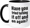 3dRose Have you Tried Turning it on and Off Again IT Mug, 1 Count (Pack of 1), Black...