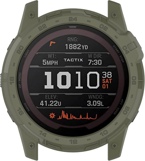 Compatible with Garmin Tactix 7 AMOLED Case, Scratch-Resistance TPU Military Protection Rugged Cover Case for Garmin Tactix 7 AMOLED Smartwatch Ac...