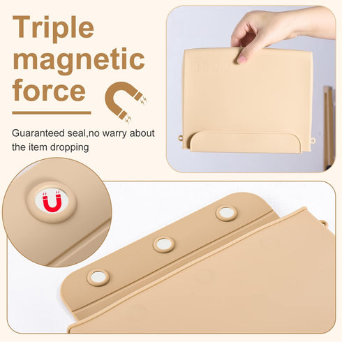 Travel Silicone Cosmetic bag with Cosmetic Face Brushes Holder?Easy Carry Cosmetic Bag for Women Makeup,Brushes and Beauty Tools (Khaki-3)...