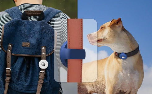 NeverAway Waterproof Silicone AirTag Holder for Dog and Cat Collars: Soft-Touch Dog GPS Tracker, Apple AirTag Pet, Easy to Install Dog or Cat Coll...