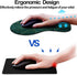 Ergonomic Mouse Pad with Wrist Support and Coaster,Mouse Pads with Non-Slip PU Base for Home Office Working Studying Easy Typing & Pain Relief Pla...