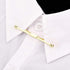 3PCS Shirt Collar Clips Necktie Tie Clips Clip-on Collar Bars Gold Silver Black Metal Cravat Clips Collar Pin Accessories for Men...