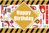 Construction Tools Theme Happy Birthday Backdrop for Boy 7x5ft Vinyl Tool Encyclopedia Engineering Genius Yellow and Black Stripes Background Kids...