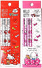 Sanrio Hello Kitty 4pcs School Pencil Gift Stationery Set : (Red)...