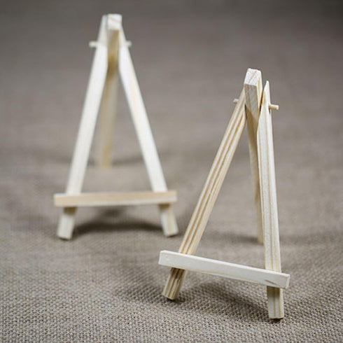 SK 12pcs Mini Wooden Easels Display Stand Photo Painting Display Portable Tripod Holder Stand- 6Inch (Wood)...